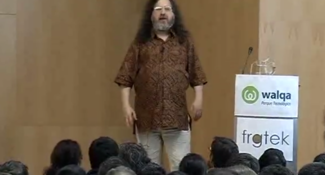 Charla Richard Stallman en Walqa (Huesca)