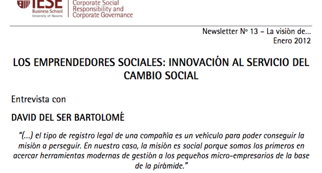 Los emprendedores sociales, innovación al servicio del cambio social